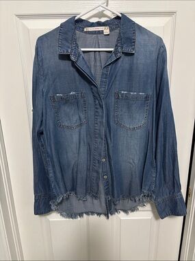 Chelsea & Violet Blue Denim Button-Down Shirt
